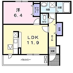 アルモニー2 1LDKの間取図画像