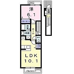 ベルブリーゼ 1LDKの間取図画像