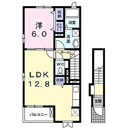 フォーリストR 1LDKの間取図画像