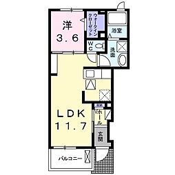 エクラン 1LDKの間取図画像