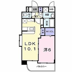 SUN・EAST大橋 1LDKの間取図画像
