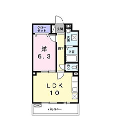 ザレジデンス京都・東 1LDKの間取図画像