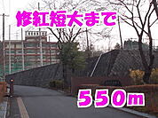 【大学】修紅短期大学まで550ｍ