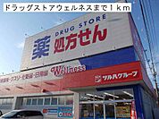 【ドラッグストア】ウェルネス旗ヶ崎店まで1100ｍ