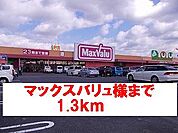 【スーパー】マックスバリュ様まで1300ｍ
