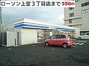 【コンビニエンスストア】ローソン上堂3丁目店まで550ｍ