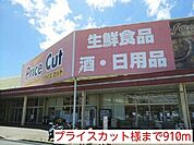 【スーパー】プライスカット様まで910ｍ