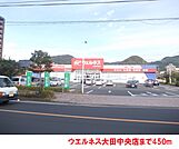 【ドラッグストア】ウエルネス大田中央店まで450ｍ