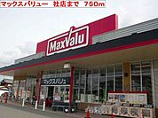 【スーパー】マックスバリュ社店まで750ｍ