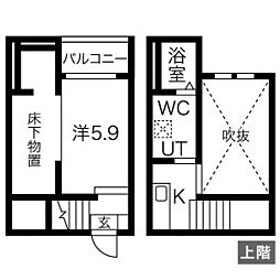 フルマーレ ワンルームの間取図画像