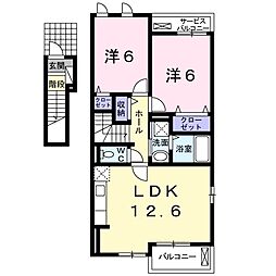 サンシャイン2 2LDKの間取図画像