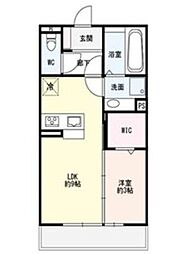 エトワル 3階1LDKの間取り
