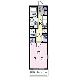 ルッチェ北山 1Kの間取図画像