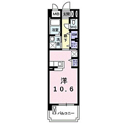 グランドステージ鏡 ワンルームの間取図画像