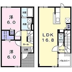 ベル・エスパス 2LDKの間取図画像