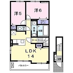 デュオルーチェ2 2LDKの間取図画像