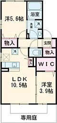 ラポールハピネス 2LDKの間取図画像