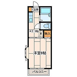 ファミーユ8番館 1Kの間取図画像