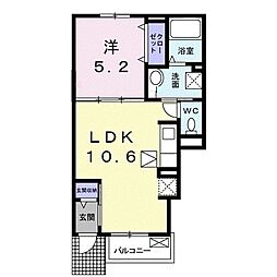 アリエッタ 1LDKの間取図画像