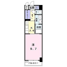 K・Sガーデン柏の葉キャンパス 1Kの間取図画像