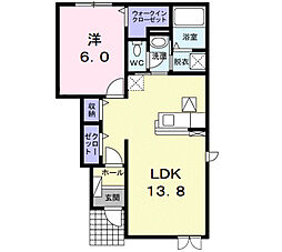ザウバーK3 1LDKの間取図画像