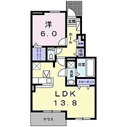 RIVEREAST2 1LDKの間取図画像