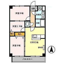 間取図画像 3LDK