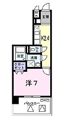 ノーブル・コーケ・横浜 1Kの間取図画像
