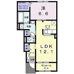 ビリーフ 1LDKの間取図画像