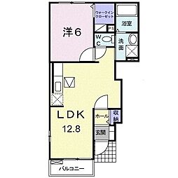 マタザメゾン 1LDKの間取図画像