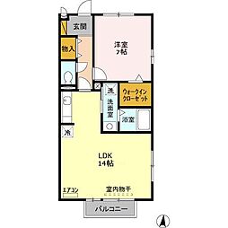 ベイサージュ 1LDKの間取図画像