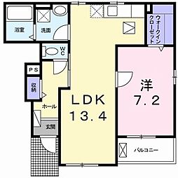 アルページュ 1LDKの間取図画像