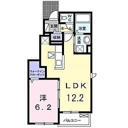 パストラルA 1LDKの間取図画像