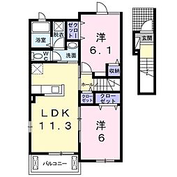 グレイスフル・S1 2LDKの間取図画像
