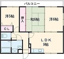 テック藤原 3LDKの間取図画像
