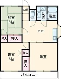 エクセレントハイツ 3DKの間取図画像