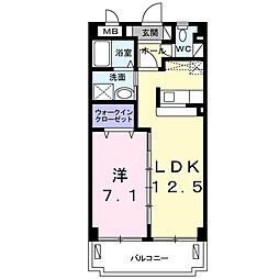 ポラリス 1LDKの間取図画像