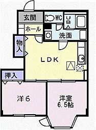 オアシス1 2LDKの間取図画像