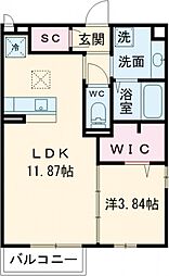 ペリートチャチャ 1LDKの間取図画像