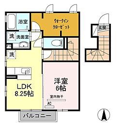 アーバンスイート2 1LDKの間取図画像