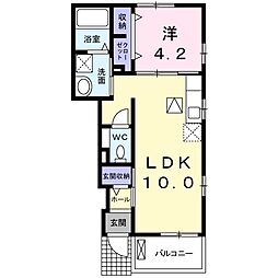 セレノブリーゼC 1LDKの間取図画像