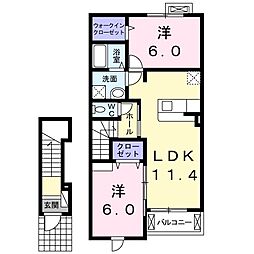 ノイ・エルンテ 2LDKの間取図画像
