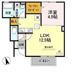 アビテ吉原 1LDKの間取図画像