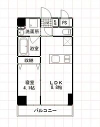 トレステーラTOGOU 1LDKの間取図画像
