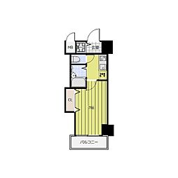 CITYSPIRE布施 1Kの間取図画像