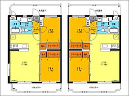 ユーミーあだち3 2LDKの間取図画像