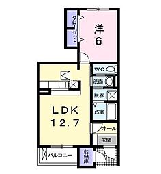 アローザ25C 1LDKの間取図画像