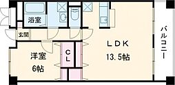 アルゴ天神山 1LDKの間取図画像
