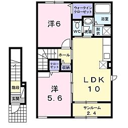 グレイスガーデン 2LDKの間取図画像