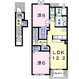 ジェルメ 2LDKの間取図画像